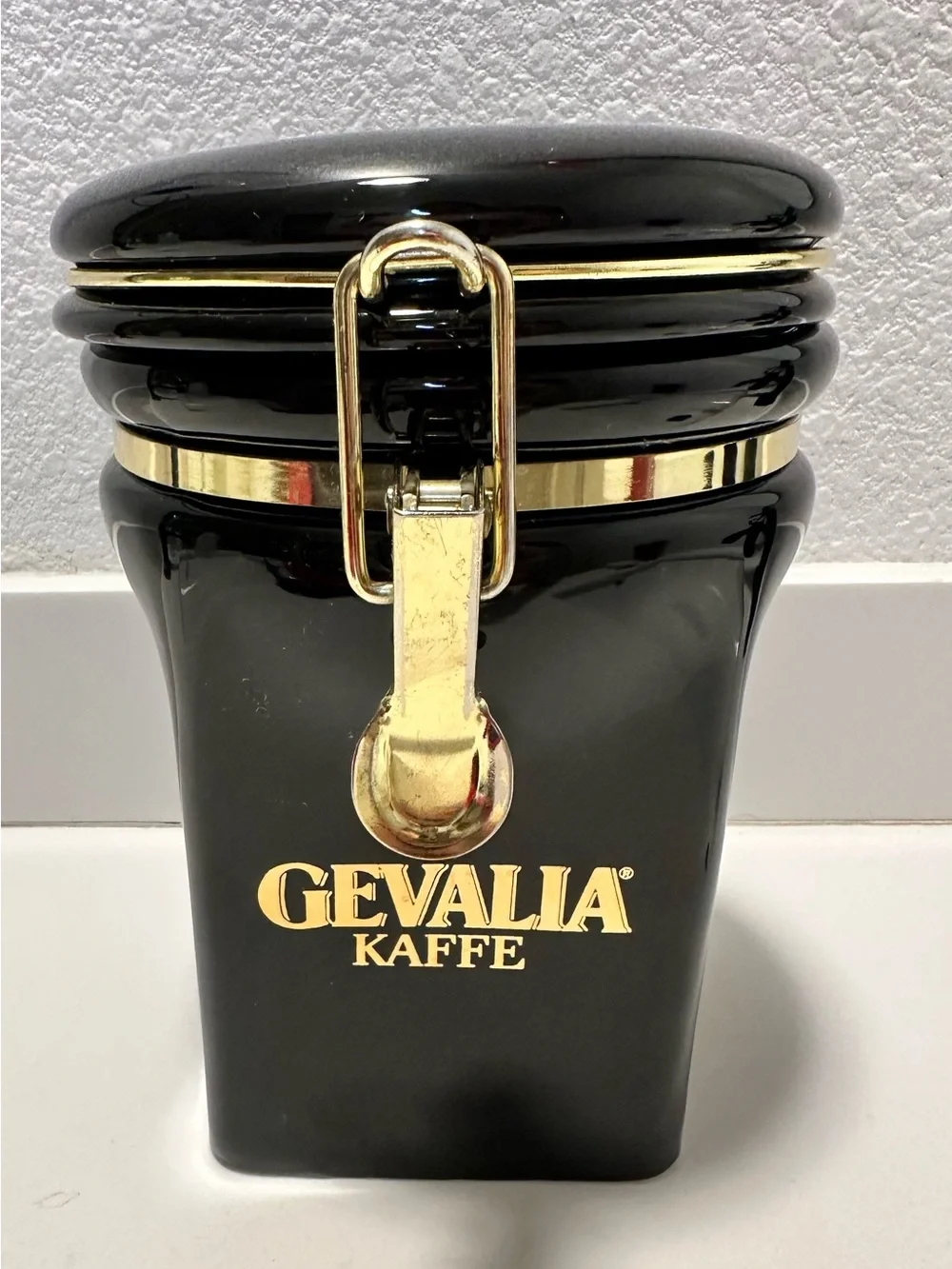 Gevalia Black & Gold Coffee Canister - Airtight Storage